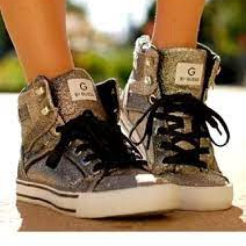 Guess Silver Glitter High Top Sneaker GOPALI 8